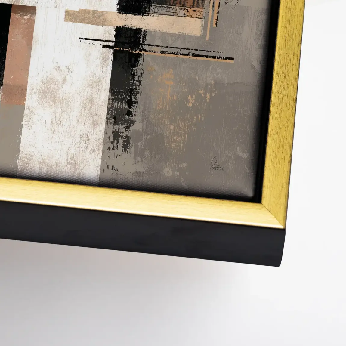 Goldene Geometrie Leinwand Bild