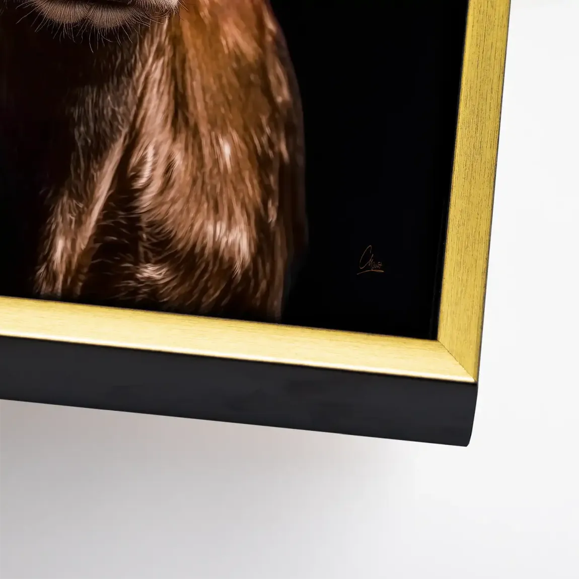 Kuh mit Strohhut Leinwand Bild