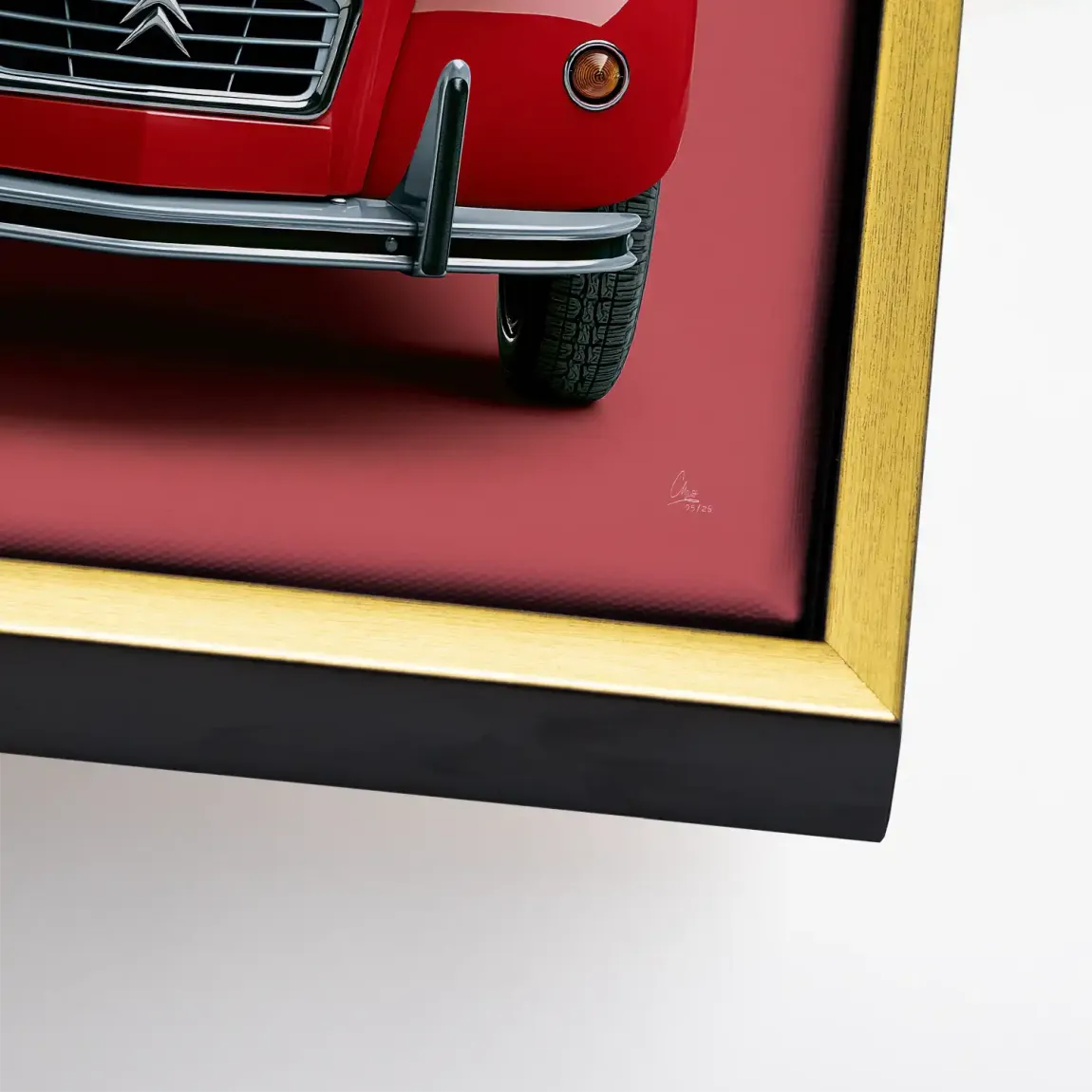 Citroen 2CV Rouge Leinwand Bild
