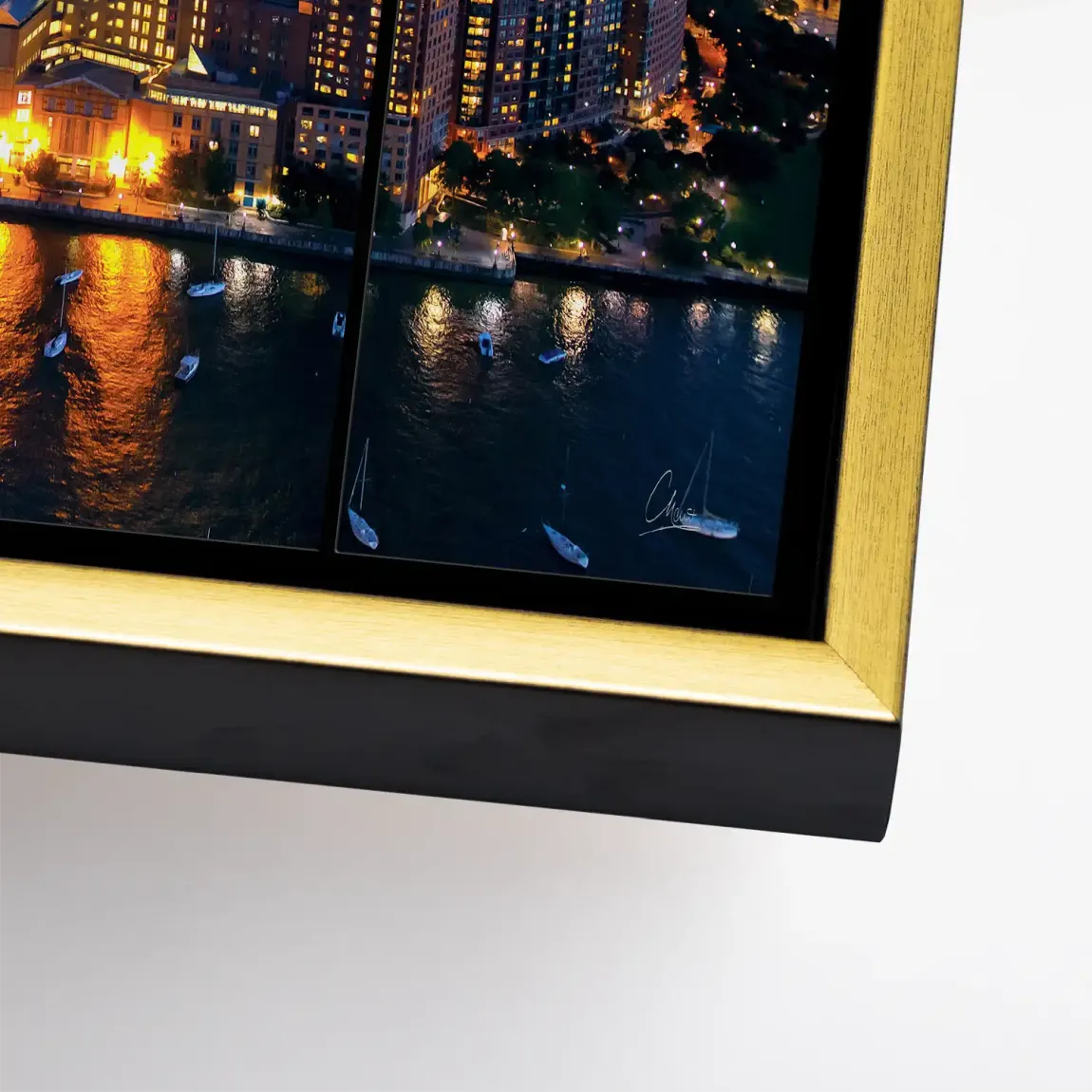 Skyline Lights New York Leinwand Bild