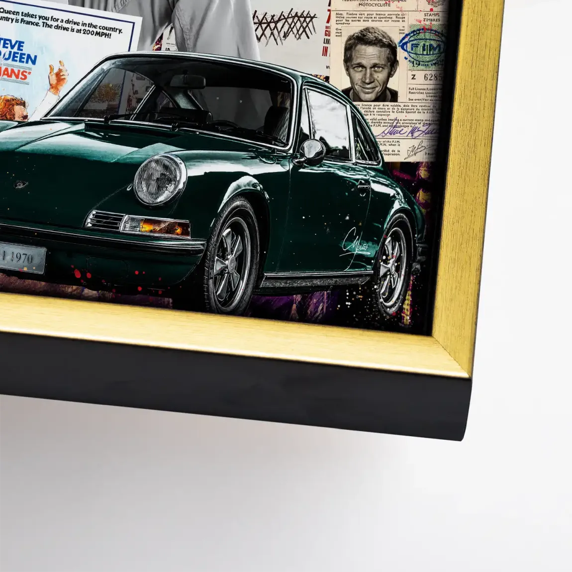 Steve McQueen Retro Drive Leinwand Bild