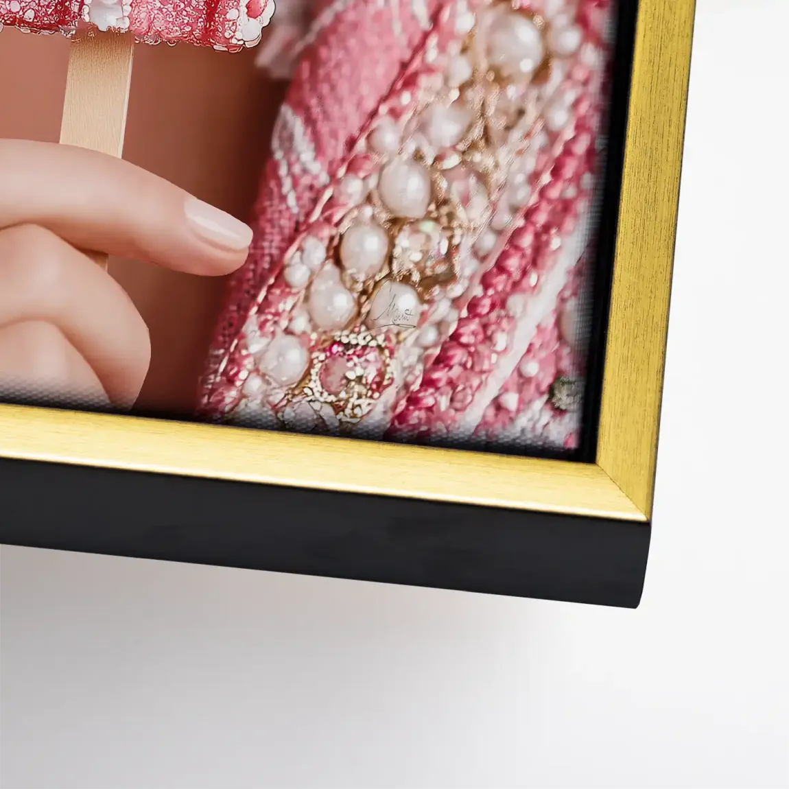 Pink Pearl Ice Couture Chanel Leinwand Bild