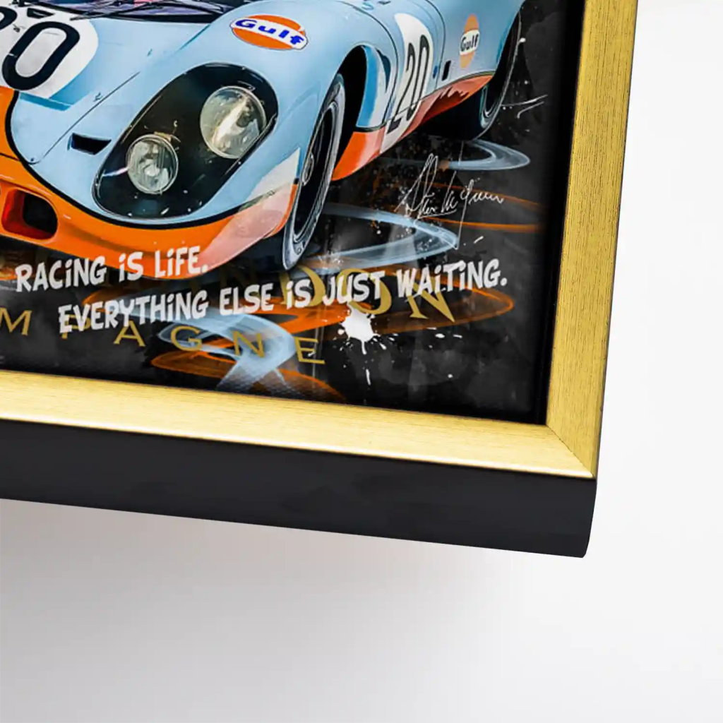 Steve Porsche Racing Leinwand Bild INGALERIE