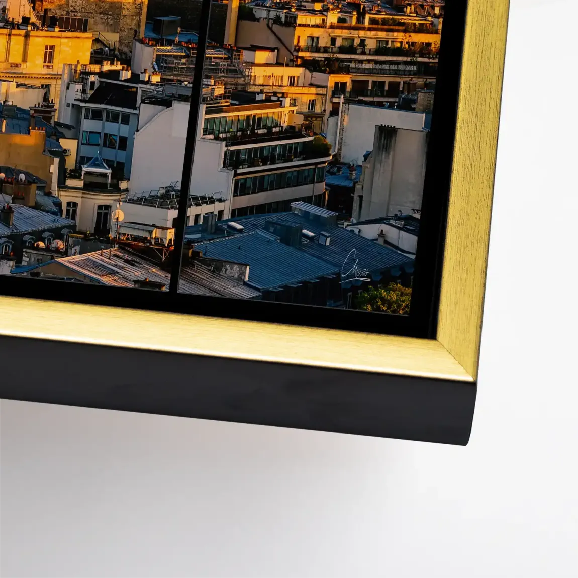 Sunset View Paris Leinwand Bild