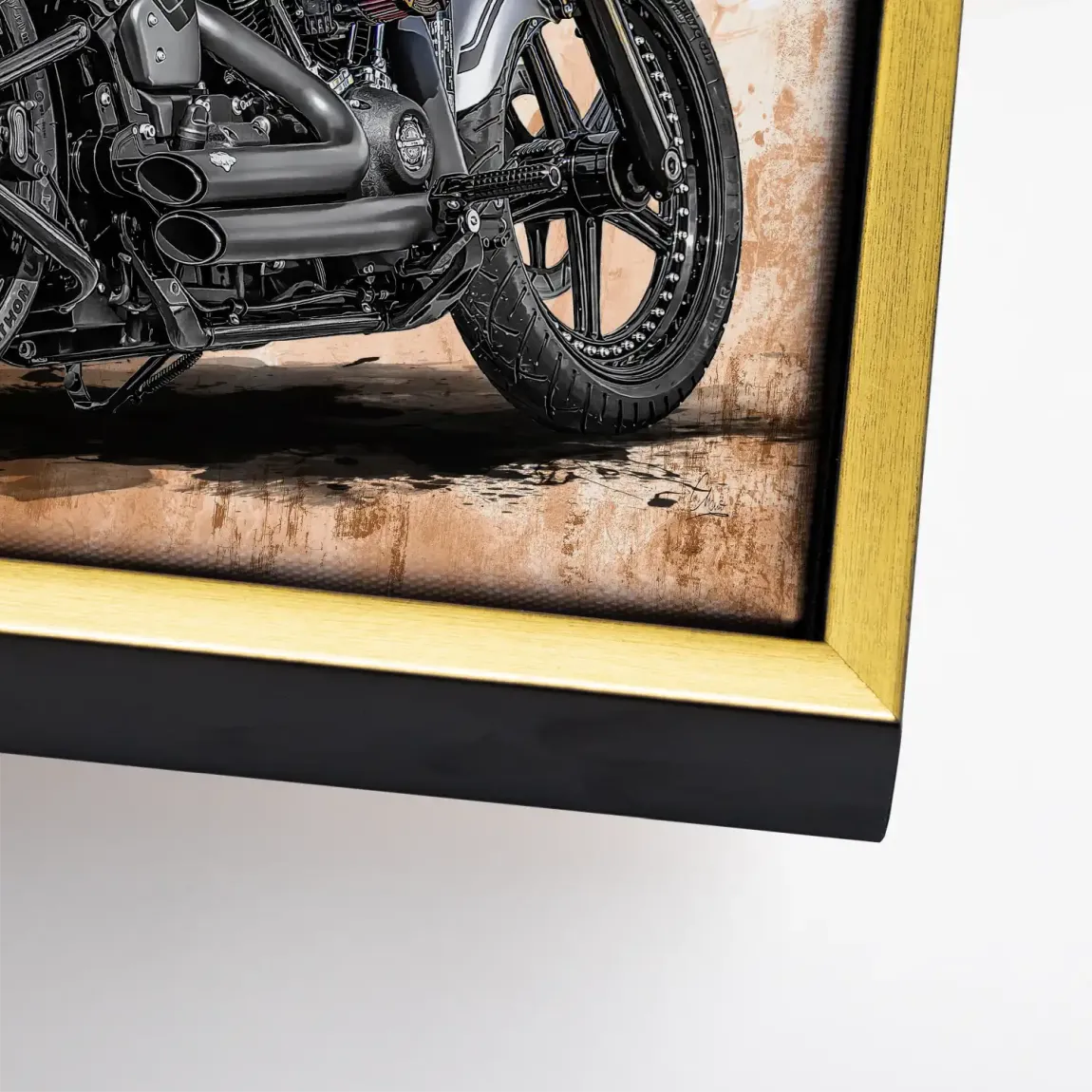 Harley Route 66 Leinwand Bild