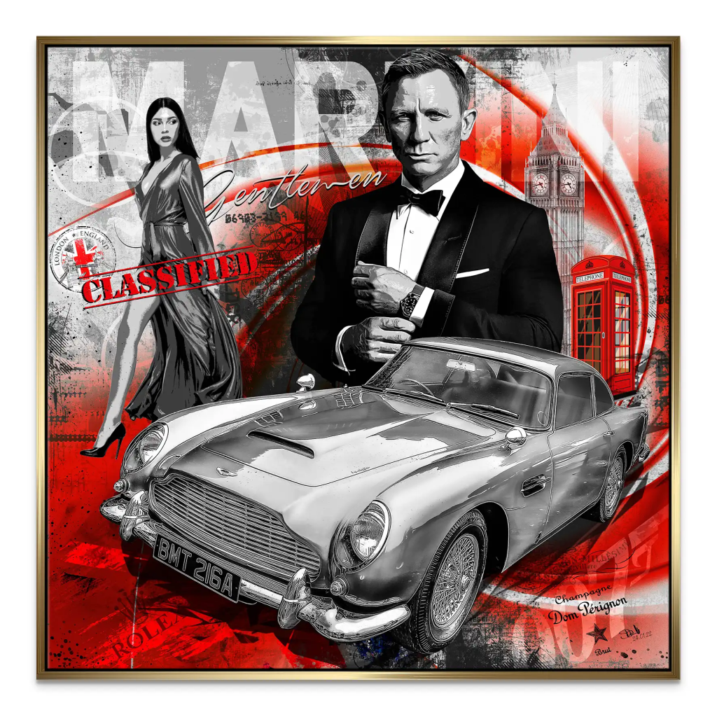 James Bond Martini Art Leinwand Bild INGALERIE
