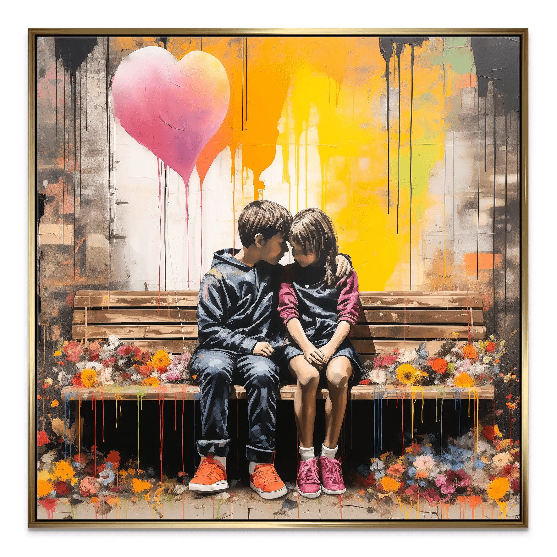 Remember Banksy Style Leinwand Bild INGALERIE
