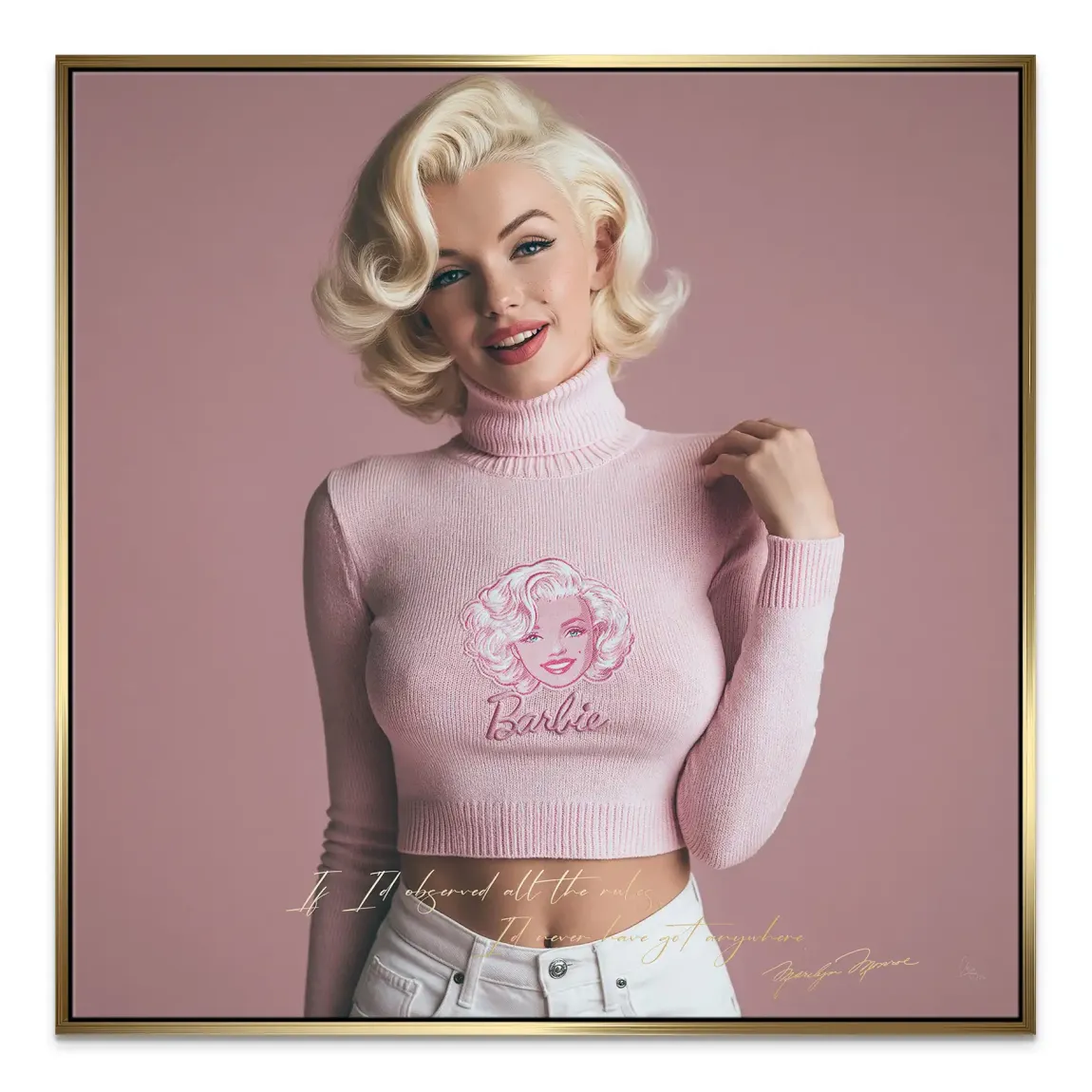 Marilyn Monroe Blush Leinwand Bild