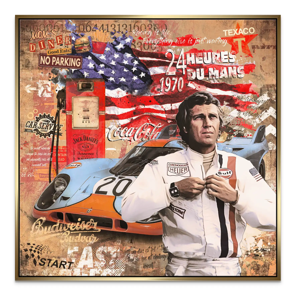 Steve USA Retro Leinwand Bild INGALERIE