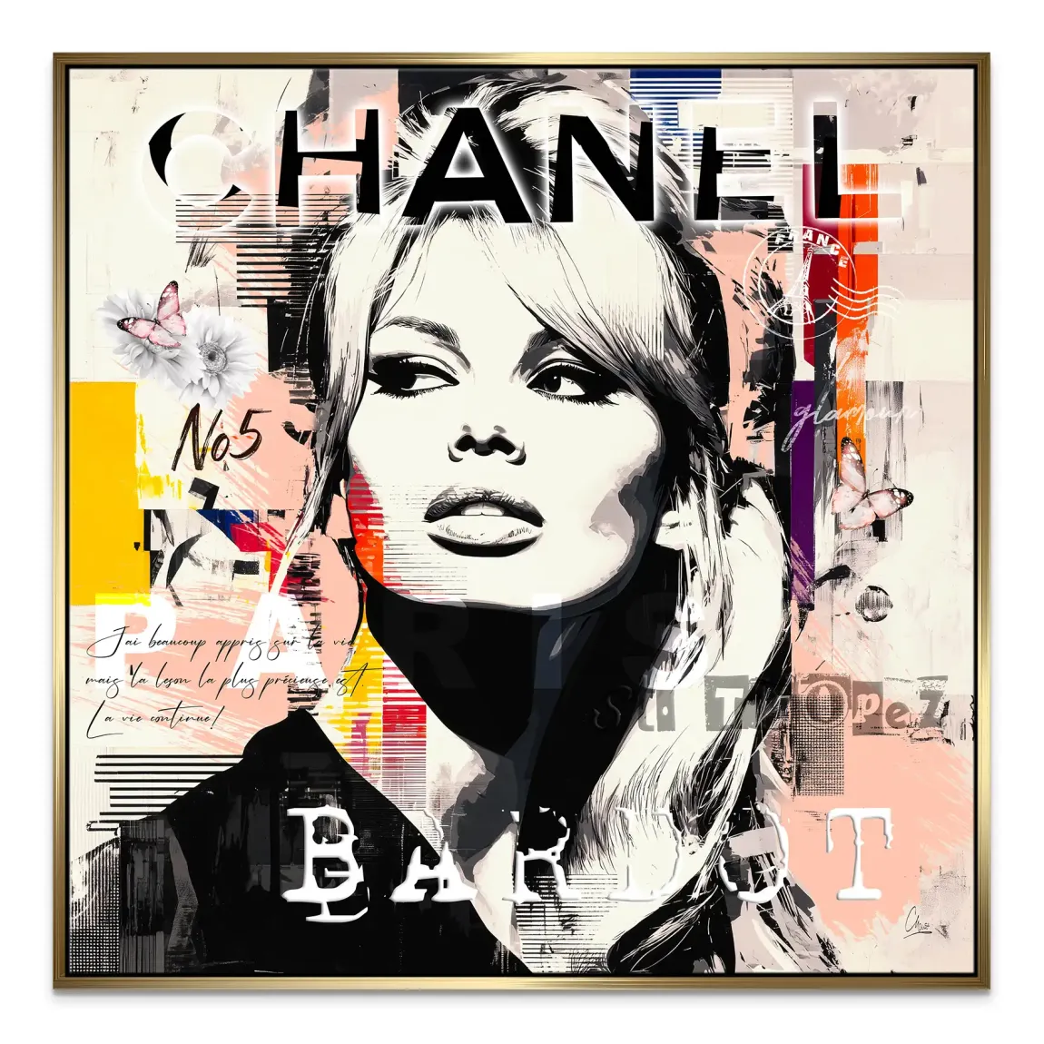 Bardot Ikone Leinwand Bild