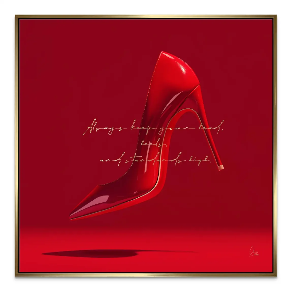 Red Heels Leinwand Bild