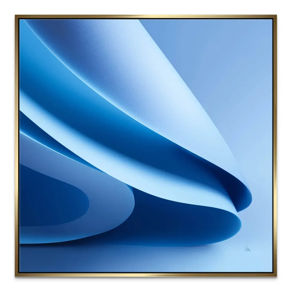 Blue Flow Leinwand Bild
