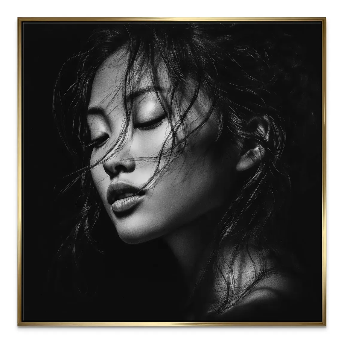 Asian Noir Portrait Leinwand Bild