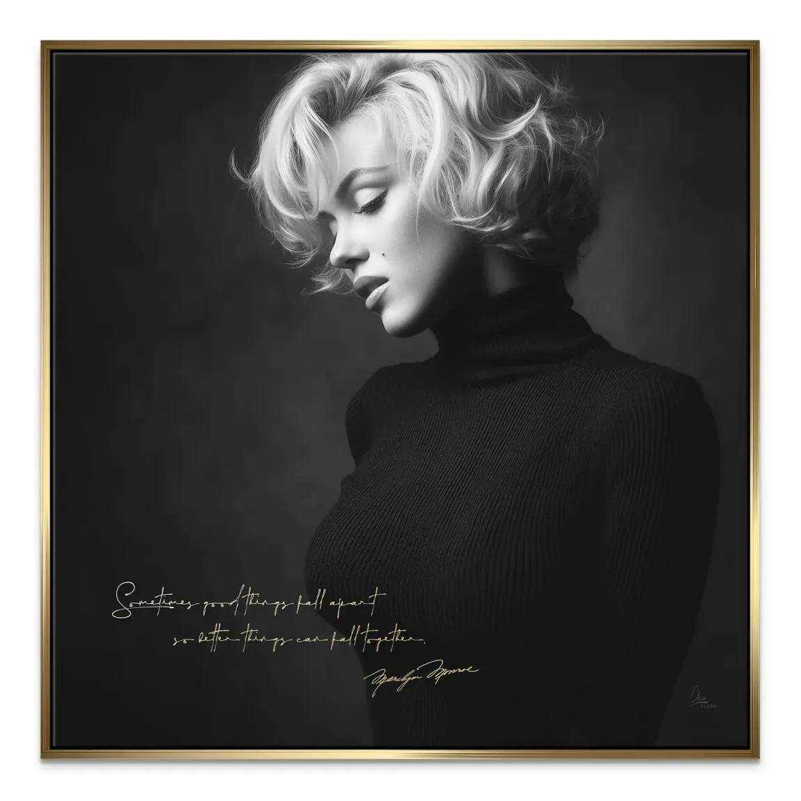 Marilyn Monroe Zitat Leinwand Bild