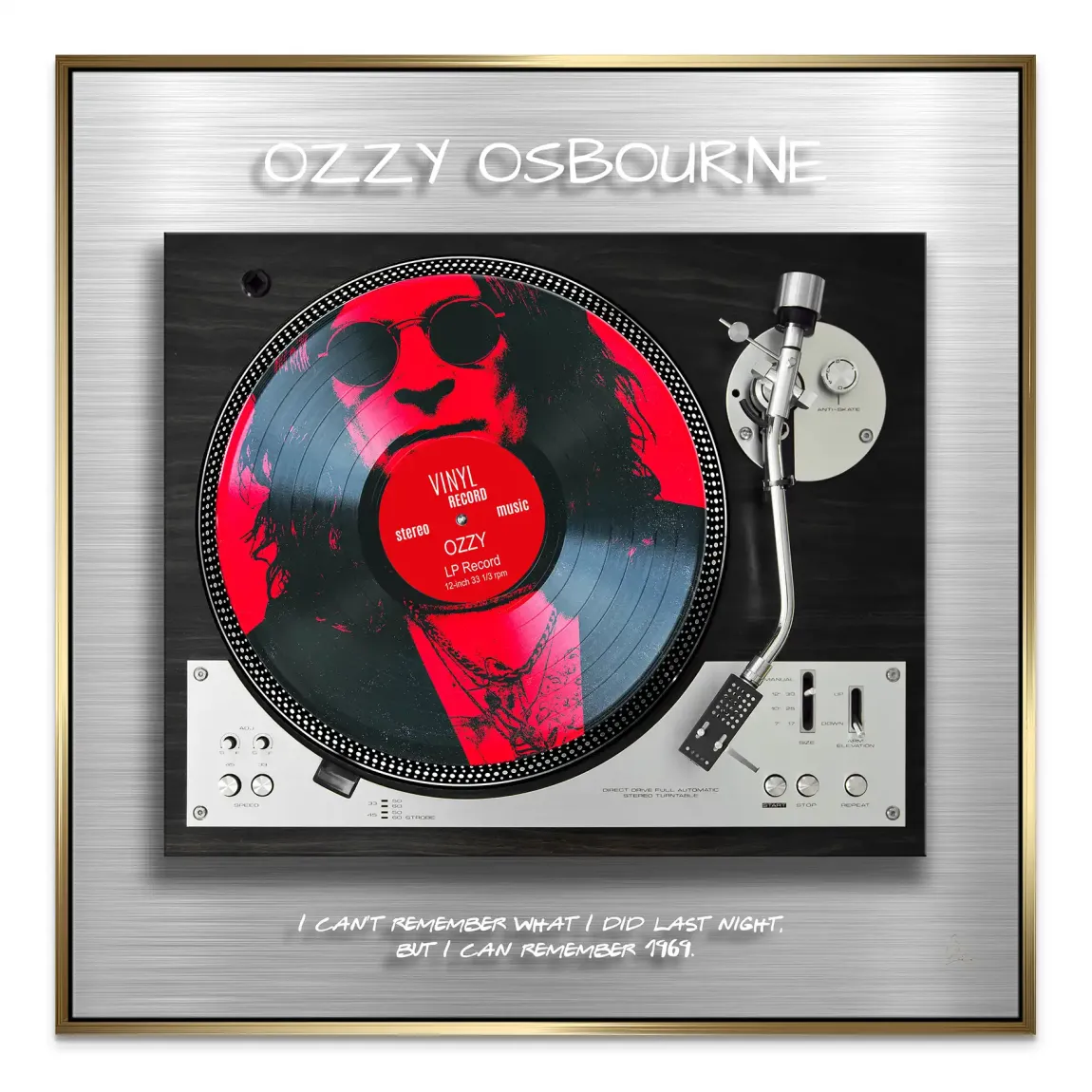 Memory Ozzy Osbourne Leinwand Bild - INGALERIE | Dein Onlineshop für moderne Wandbilder