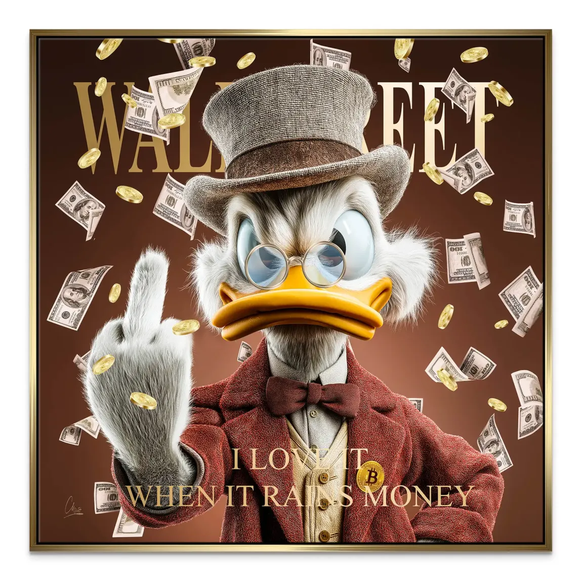 Money Empire Dagobert Duck Leinwand Bild