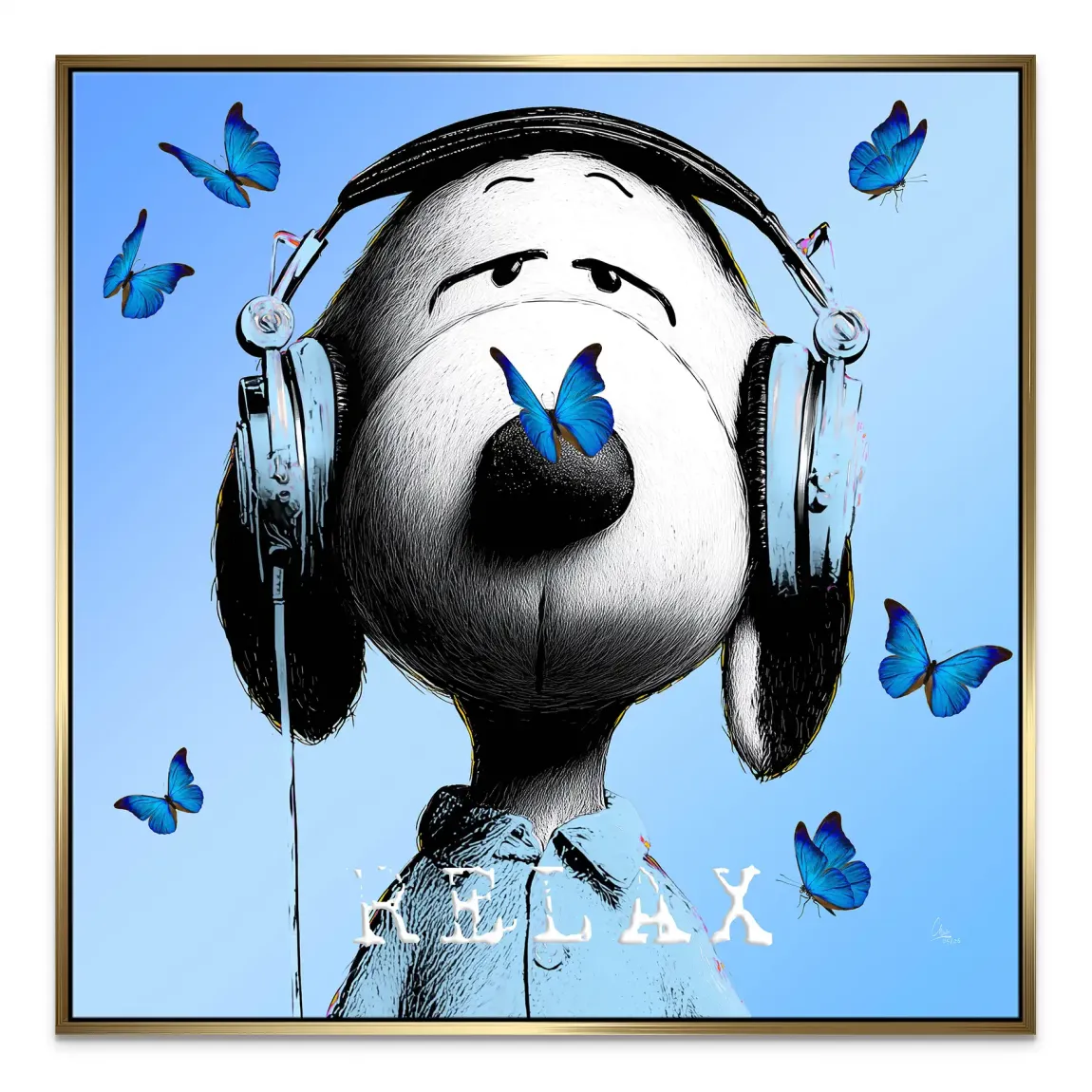 Snoopy Relax Leinwand Bild