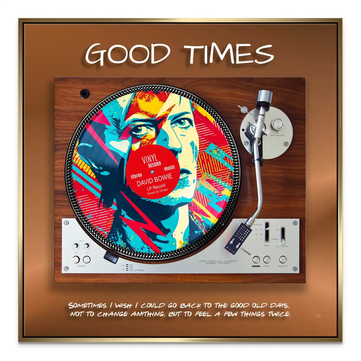 Retro Vibes David Bowie Leinwand Bild