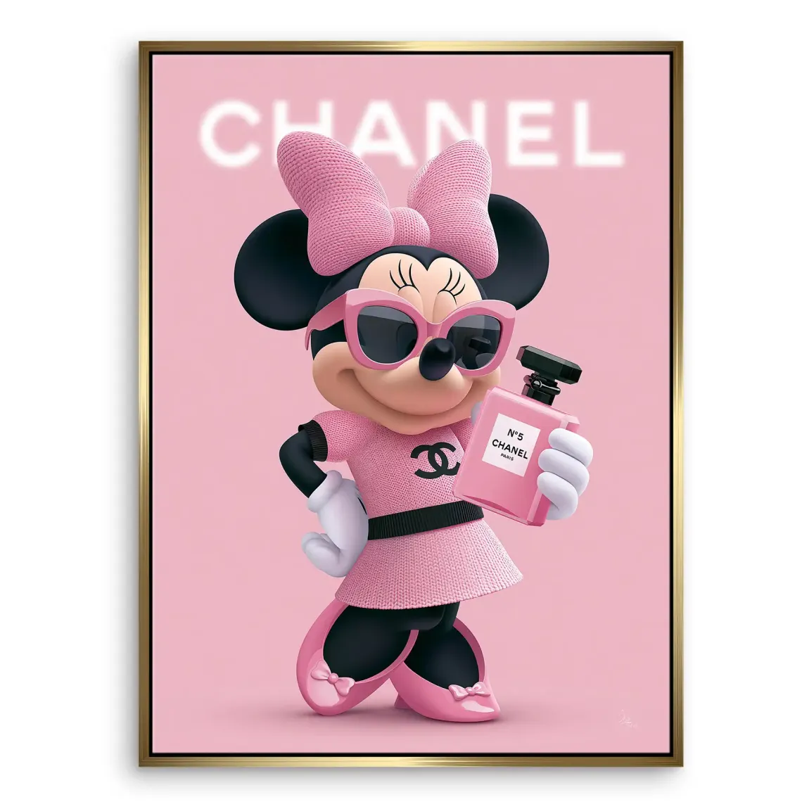 Minnie Rosé Chic Leinwand Bild