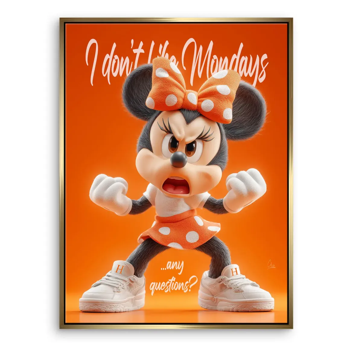 Monday Mood Minnie Maus Leinwand Bild