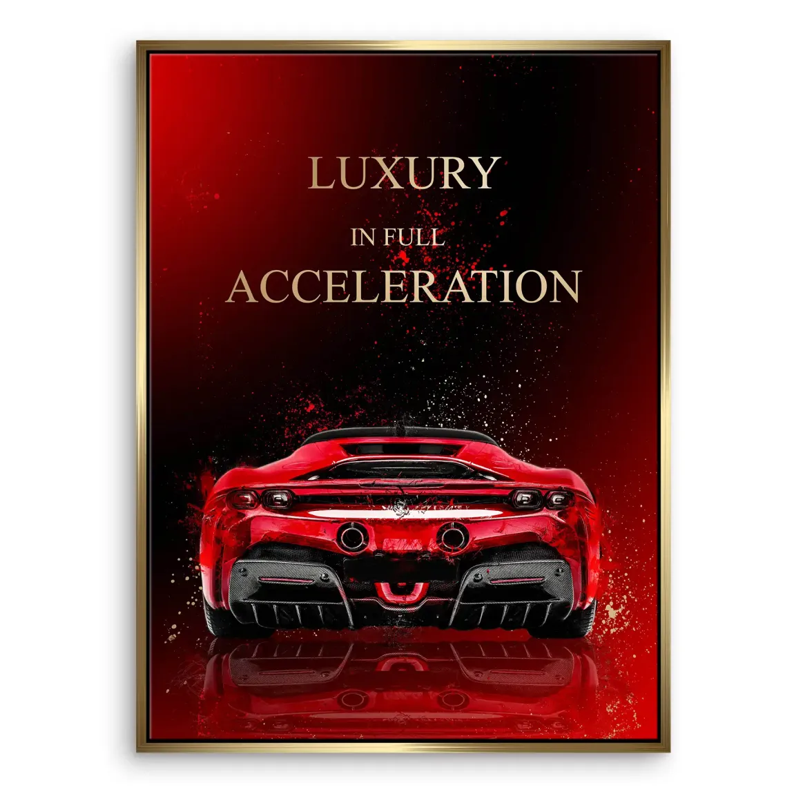 Ferrari Red Art Leinwand Bild