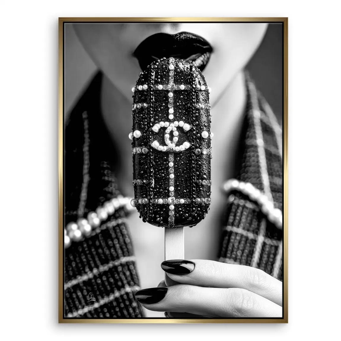 Noir Ice Couture Chanel Leinwand Bild