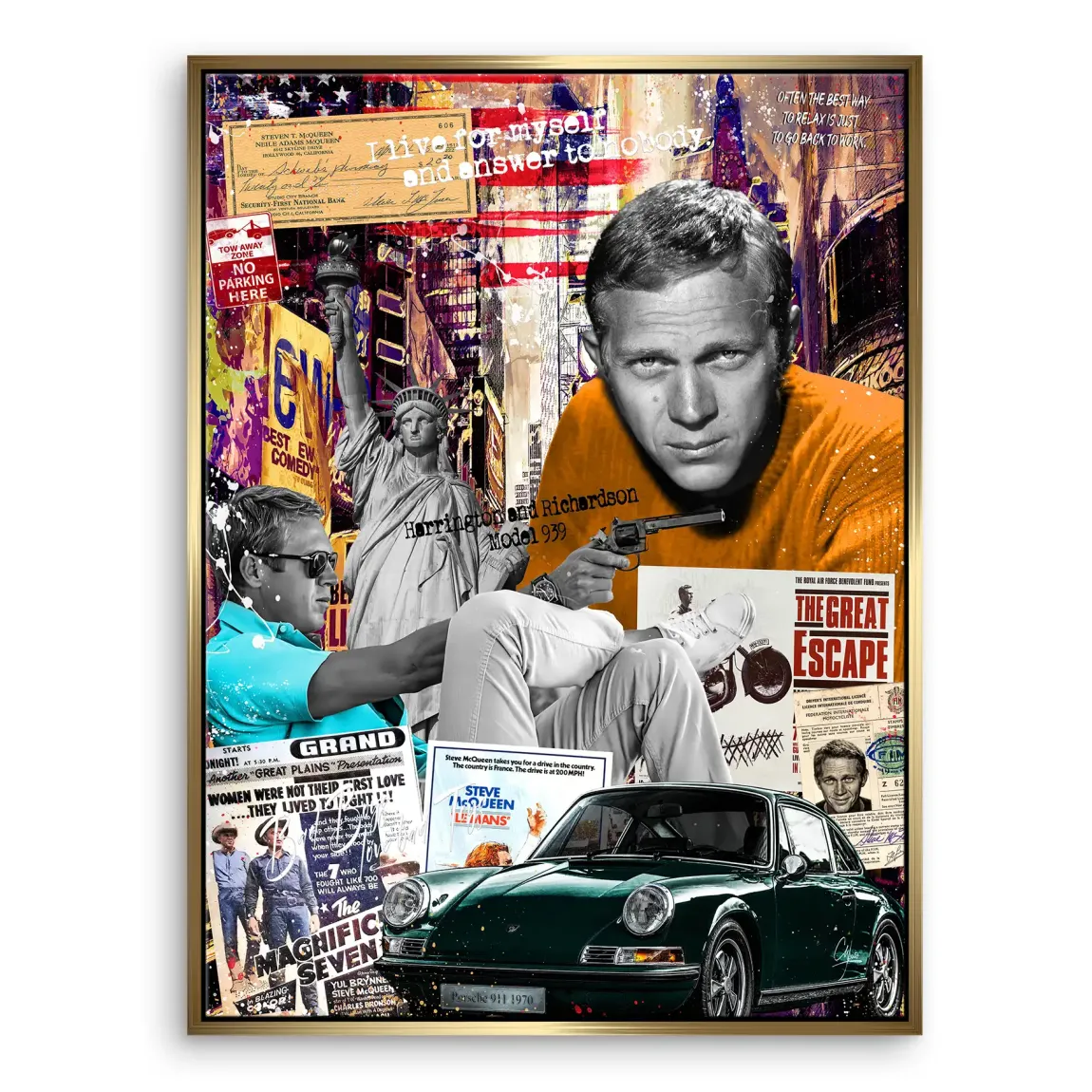 Steve McQueen Retro Drive Leinwand Bild