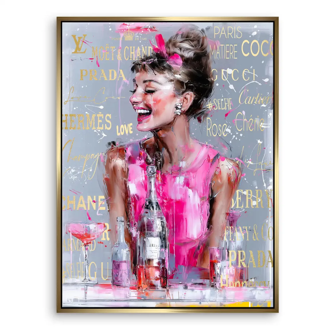 Audrey Pop Couture Leinwand Bild