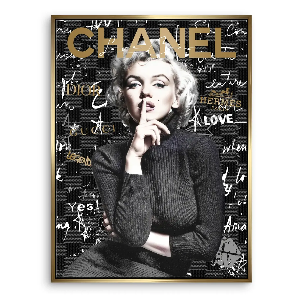 Marilyn loves Chanel Leinwand Bild INGALERIE