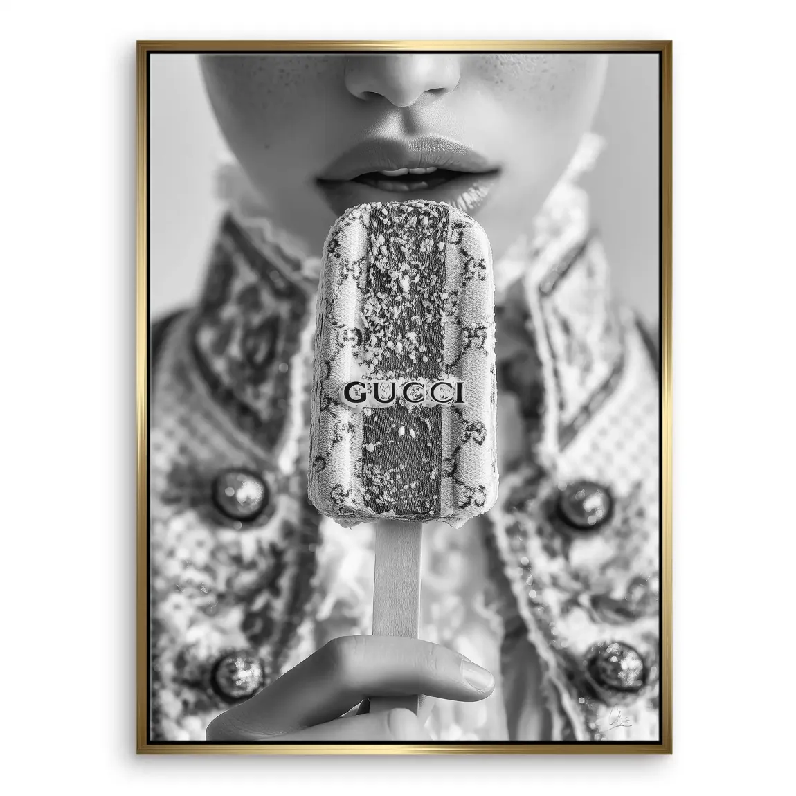 Gucci Ice Couture Noir Leinwand Bild