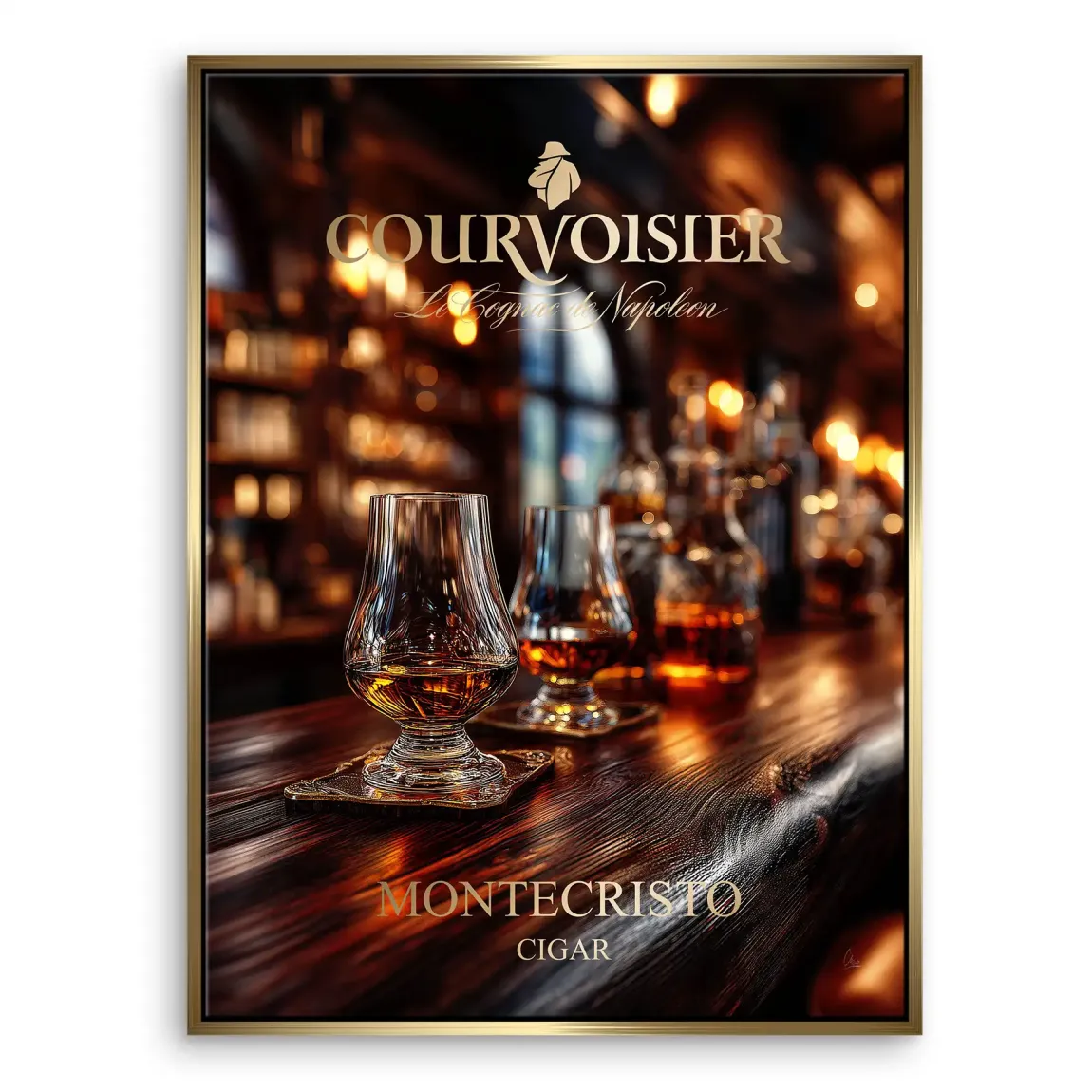Amber Delight Cognac Leinwand Bild