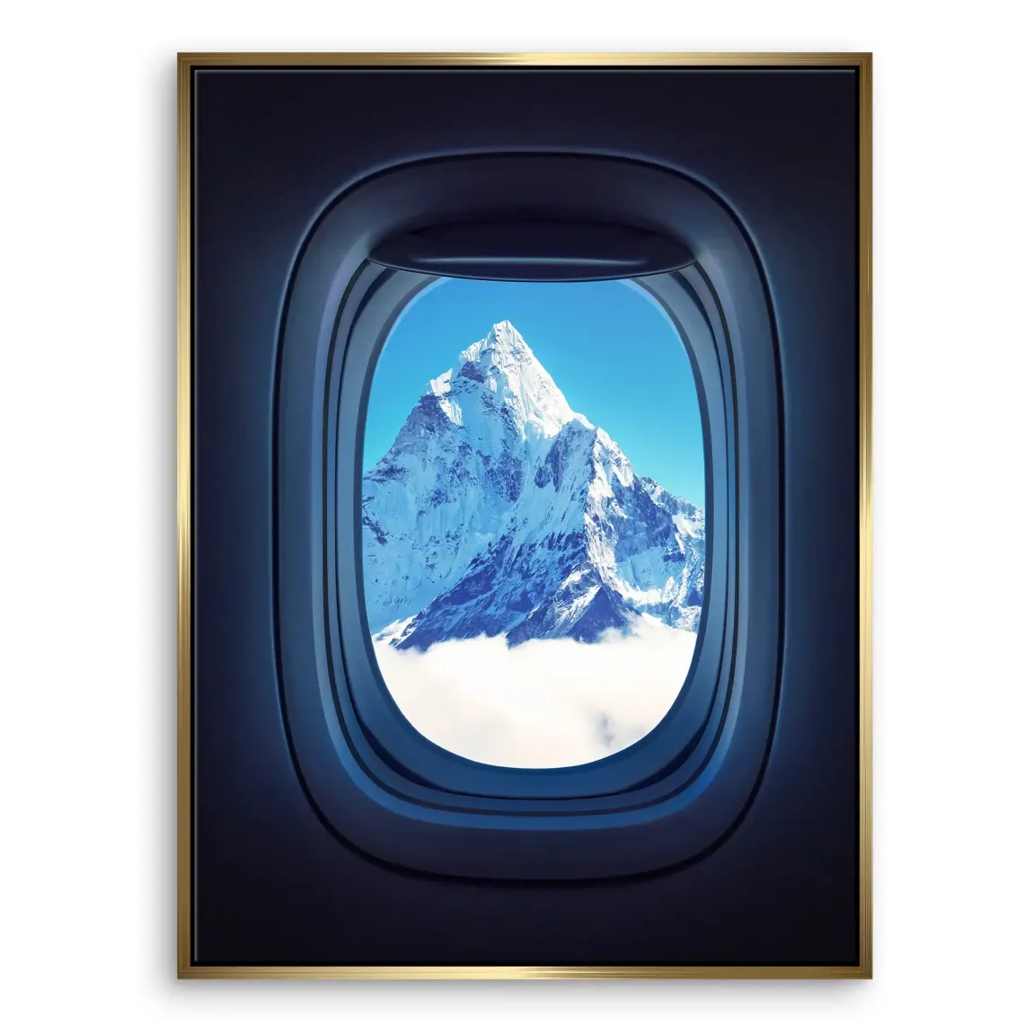 Flugzeugfenster Mount Everest Leinwand Bild