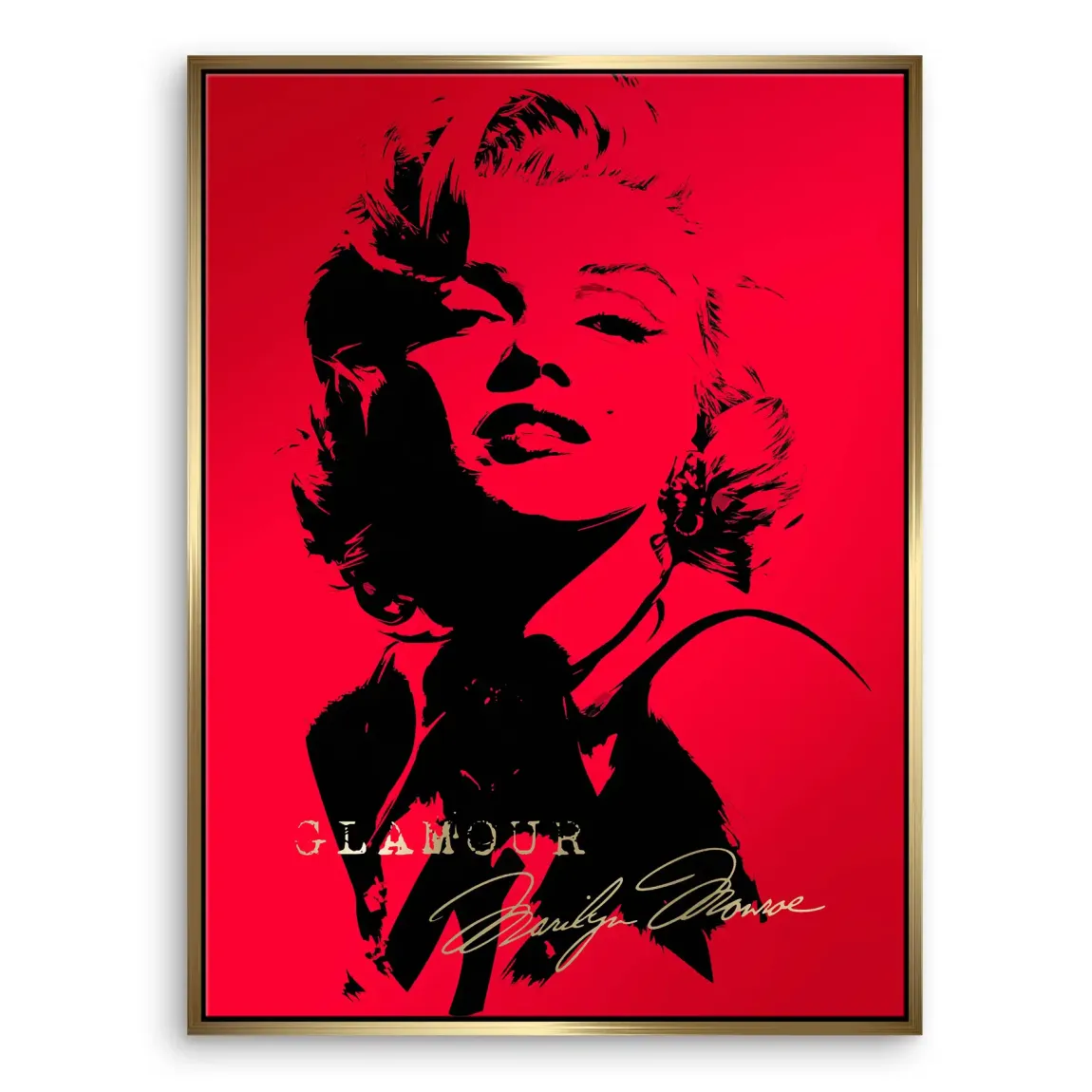 Marilyn Red Glamour Leinwand Bild