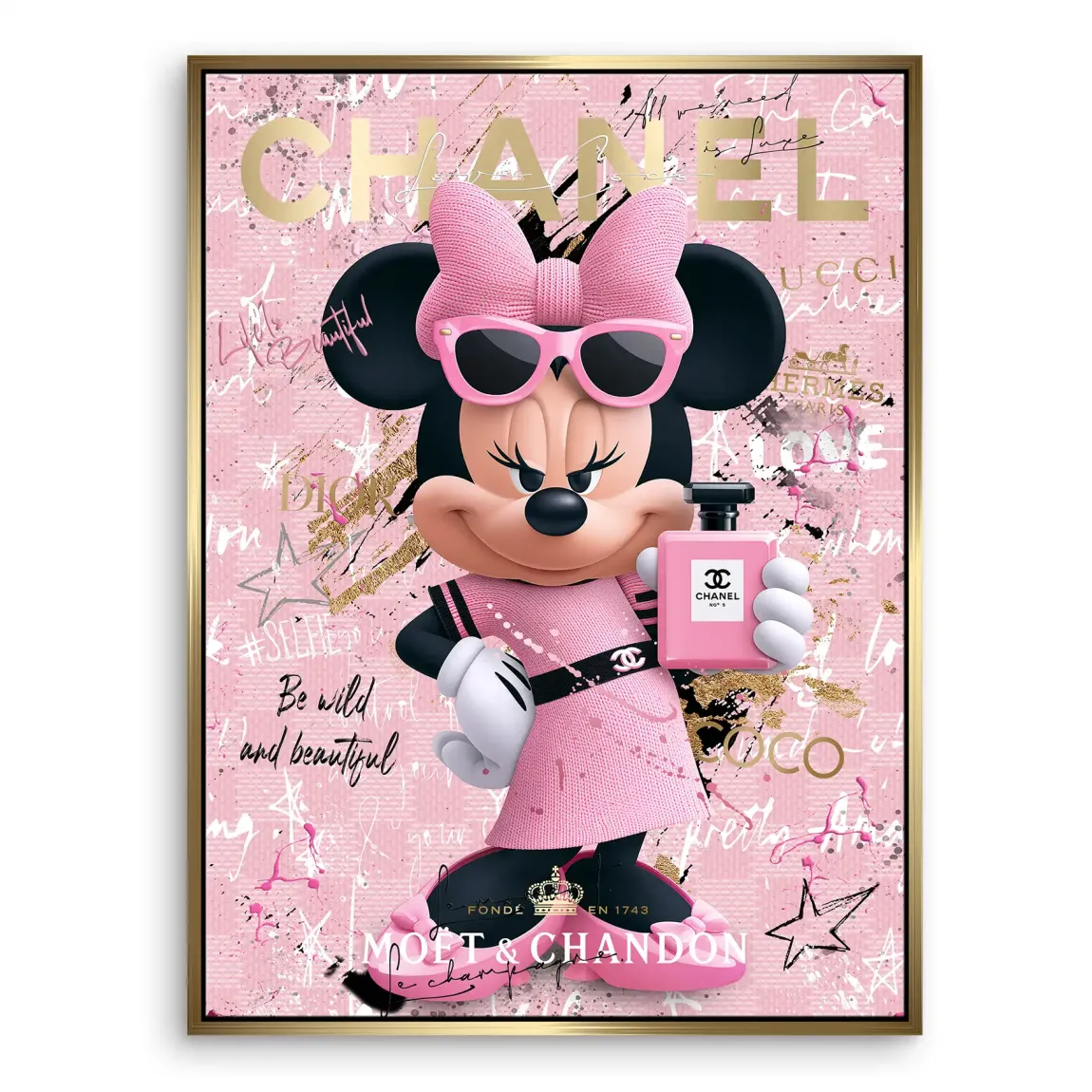 Minnie Maus Rosé Coco Leinwand Bild