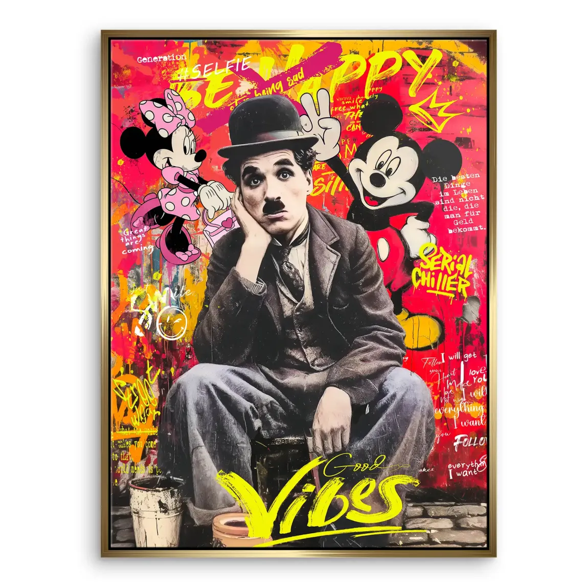 Legends Charlie & Micky Pop Art Leinwand Bild INGALERIE