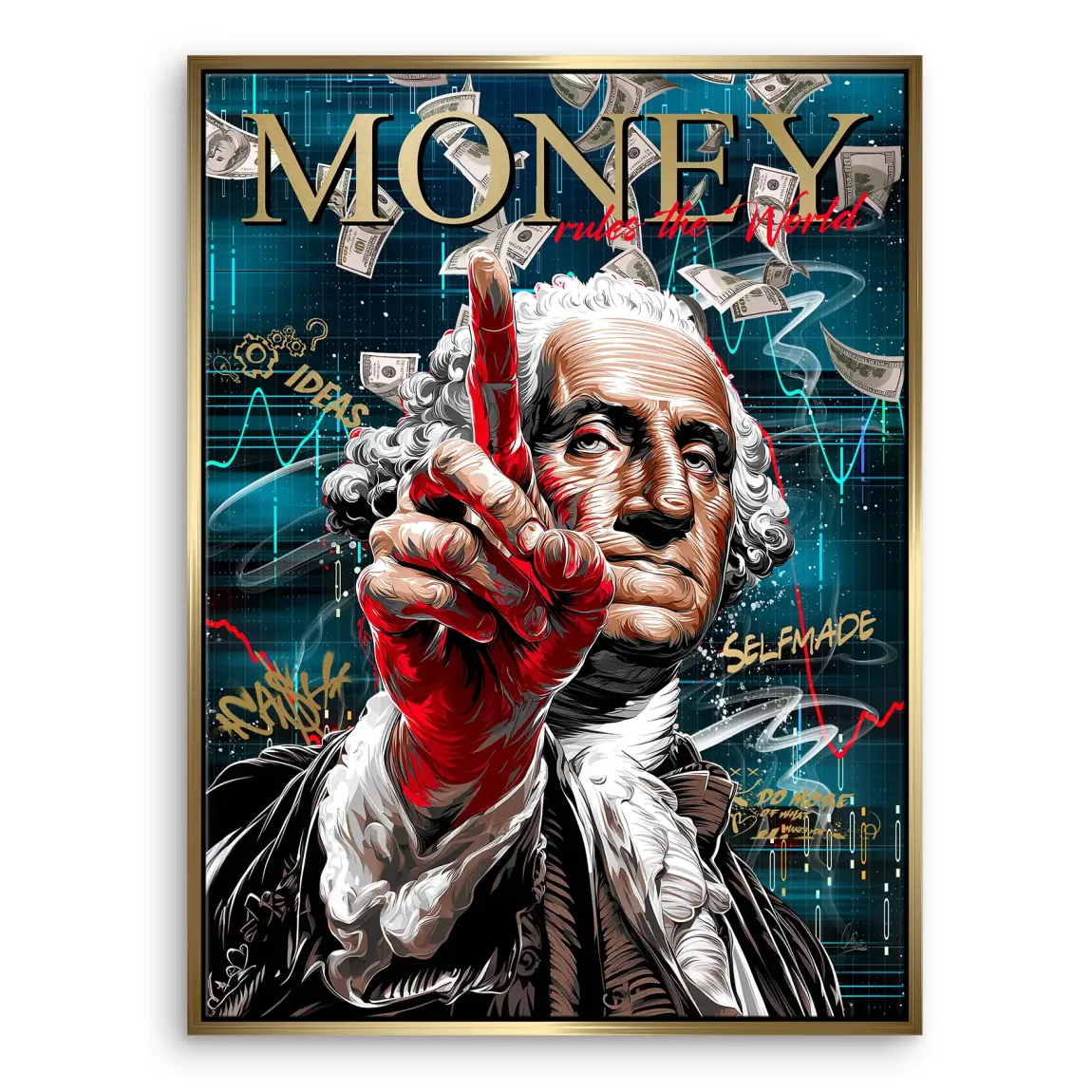 Money Empire Wallstreet Leinwand Bild