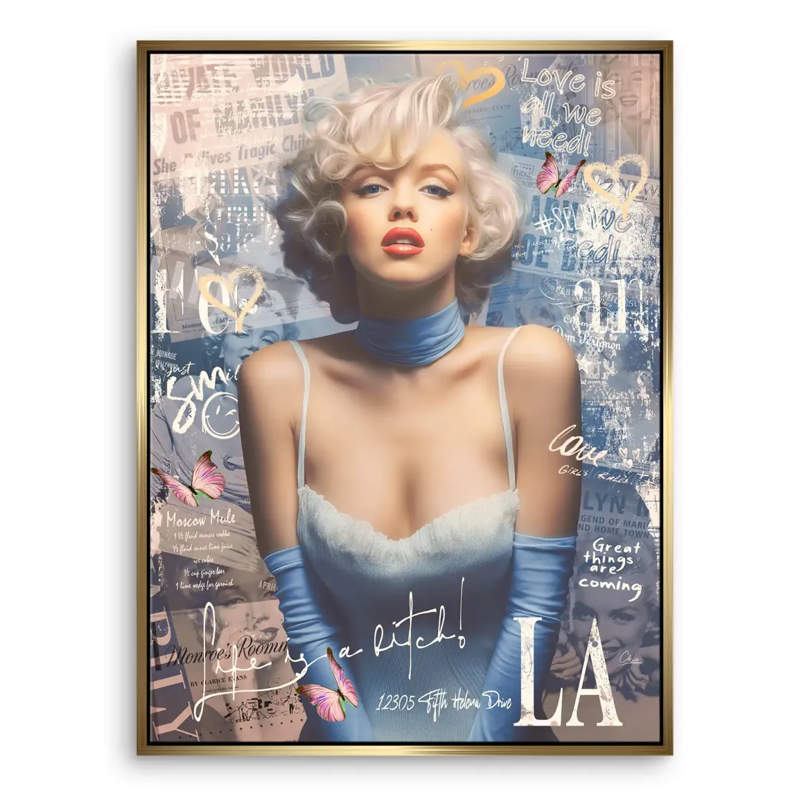 Marilyn Monroe Velvet Allure Leinwand Bild