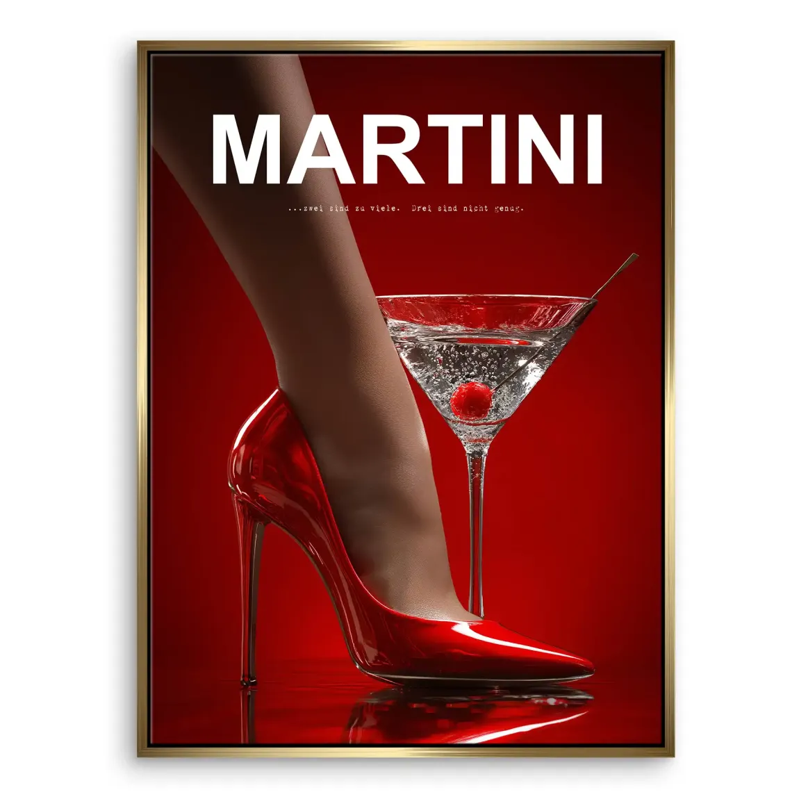 Martini Red Desire Leinwand Bild