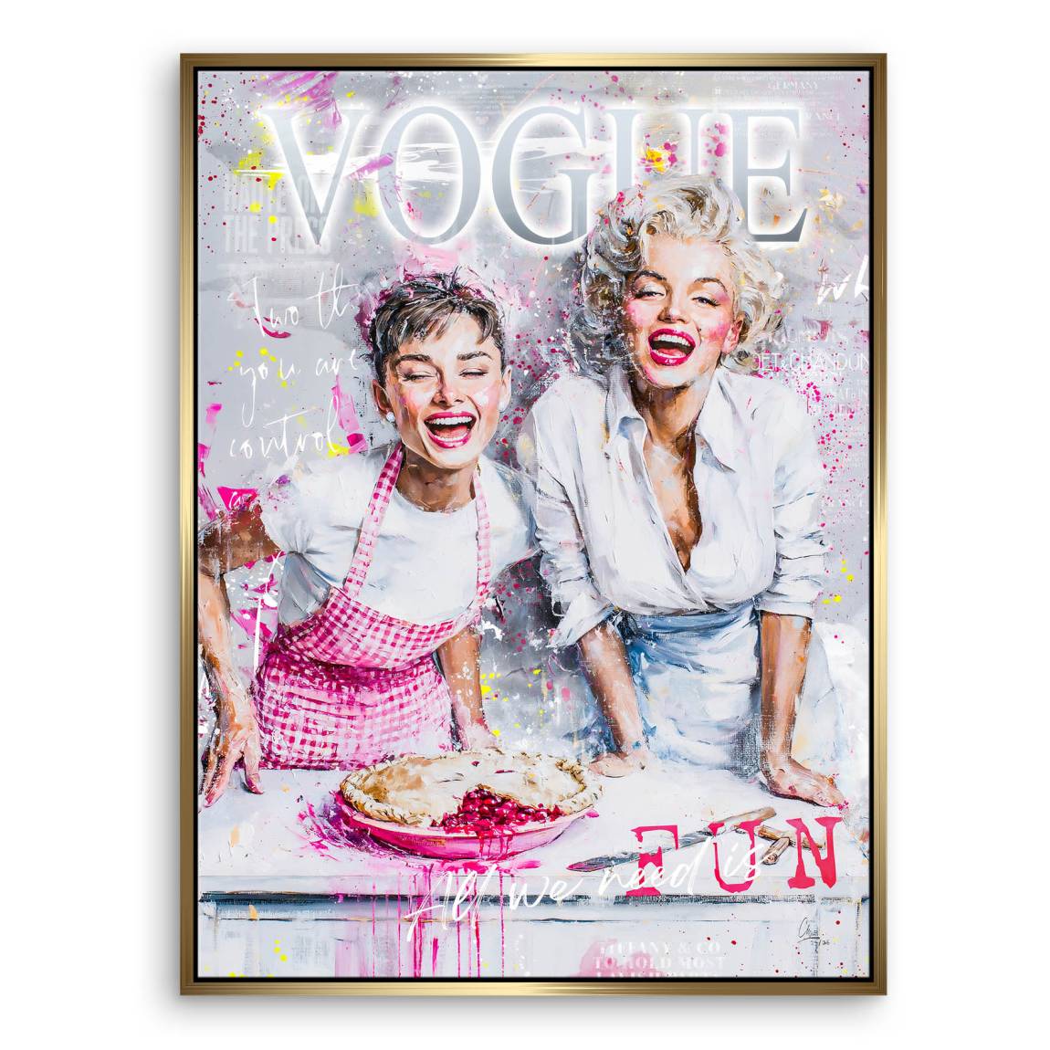 Audrey Marilyn Vogue Leinwand Bild