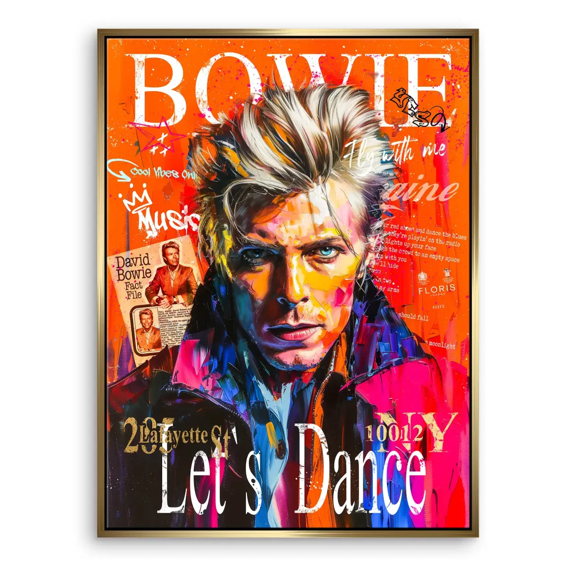 David Bowie Pop Art Vision Leinwand Bild INGALERIE