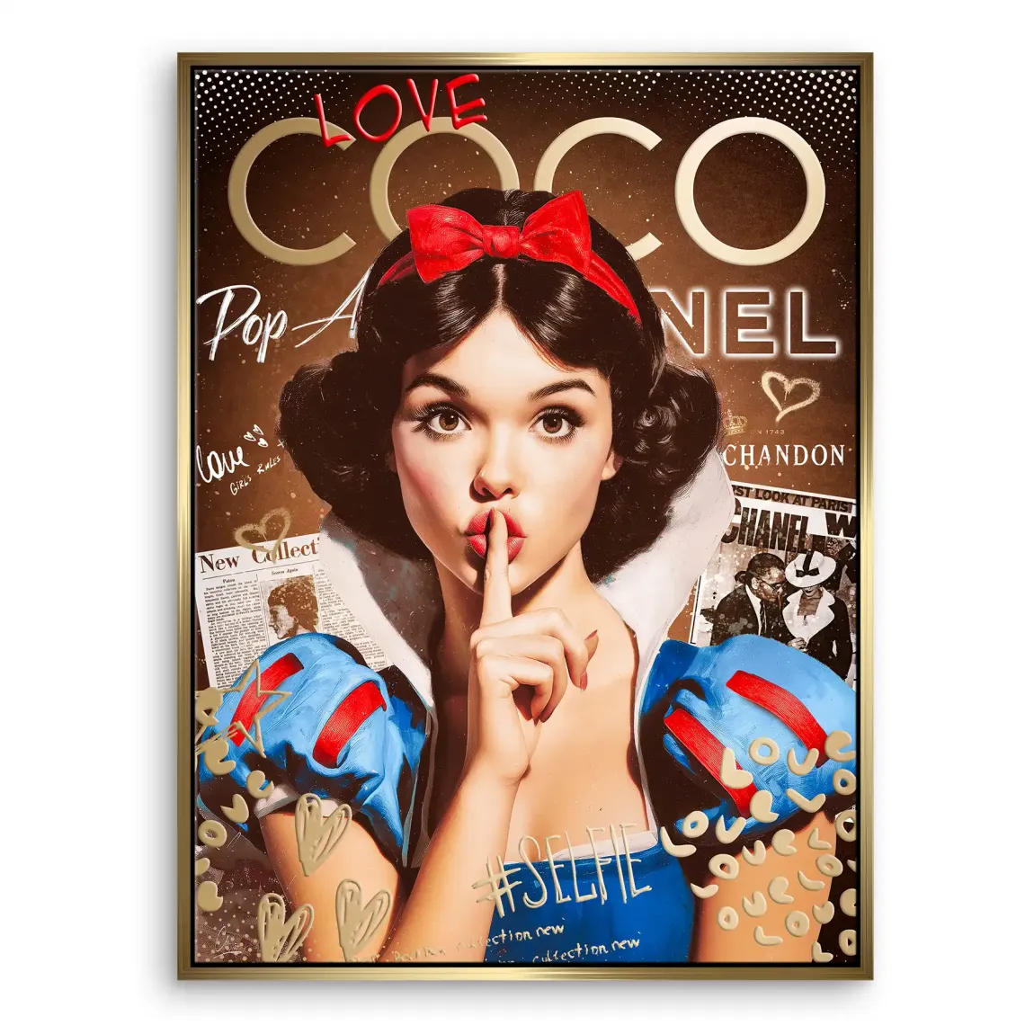 Schneewittchen Coco Glam Leinwand Bild