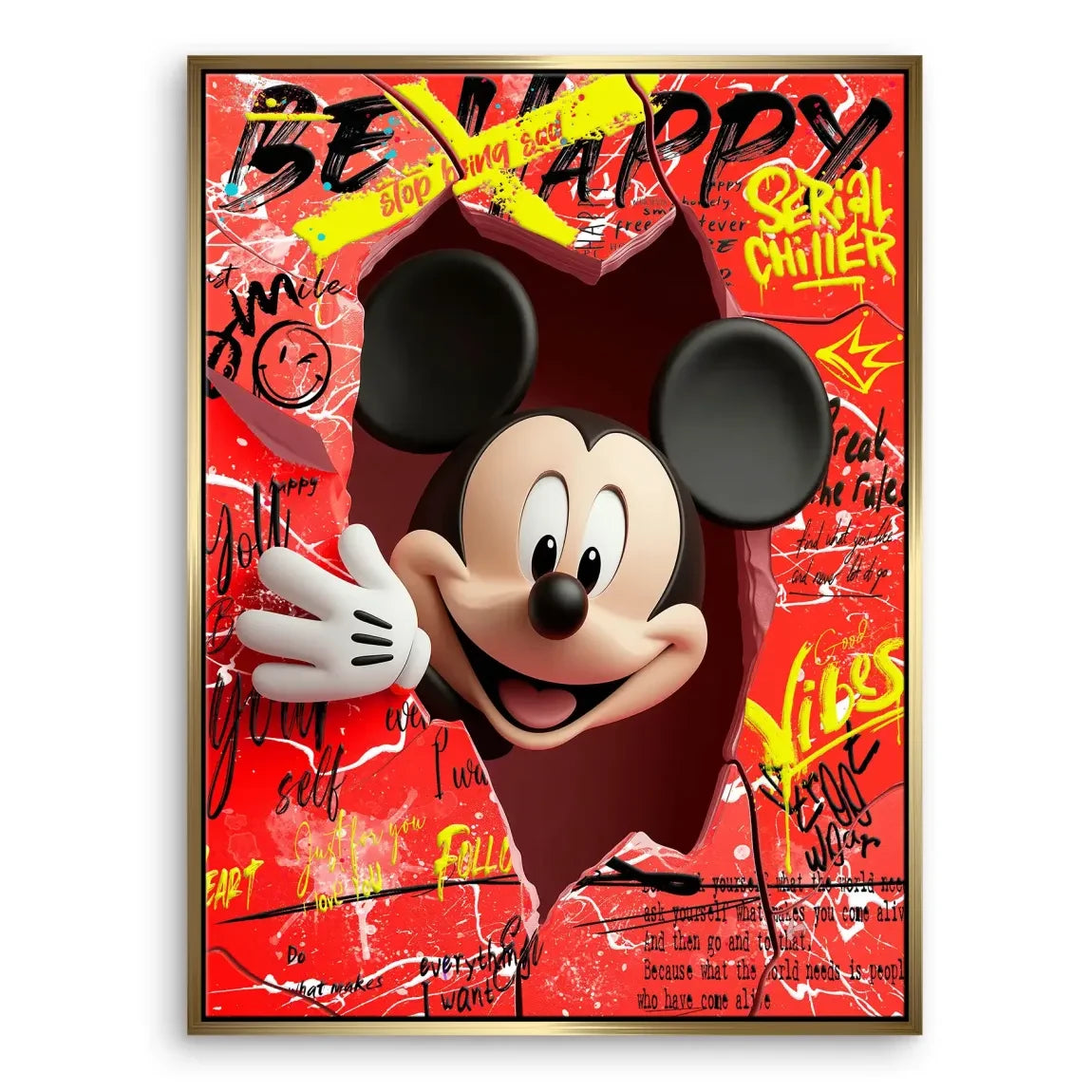 Charming Smile Micky Mouse Leinwand Bild INGALERIE