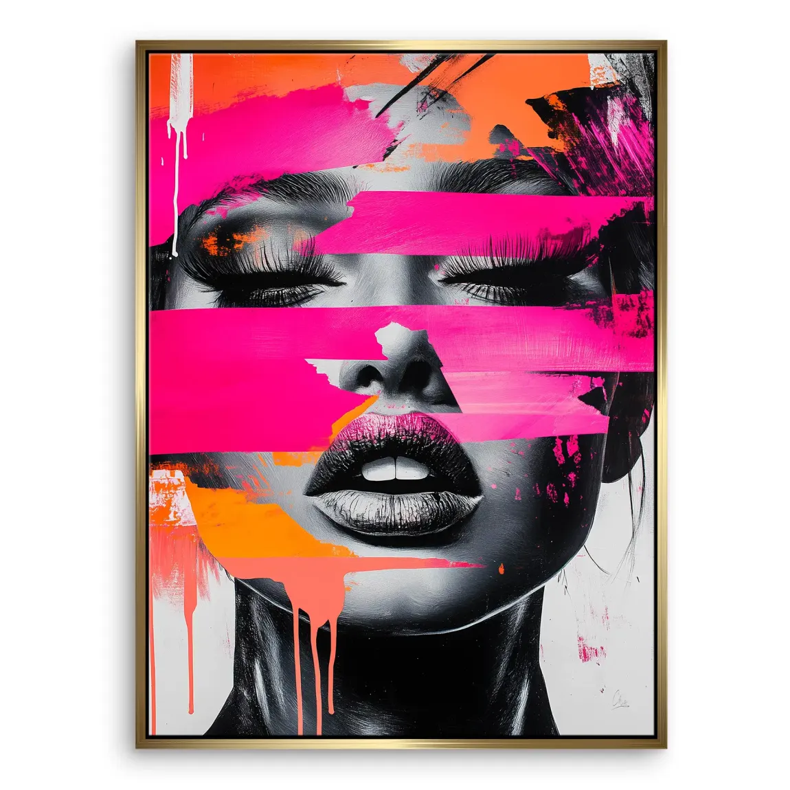 Abstrakt Pink Allure Leinwand Bild