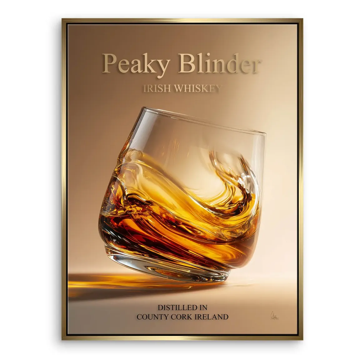 Peaky Whiskey Leinwand Bild