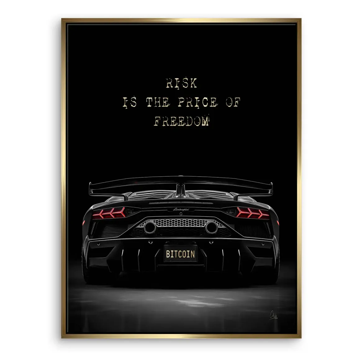 Lambo Bitcoin Leinwand Bild