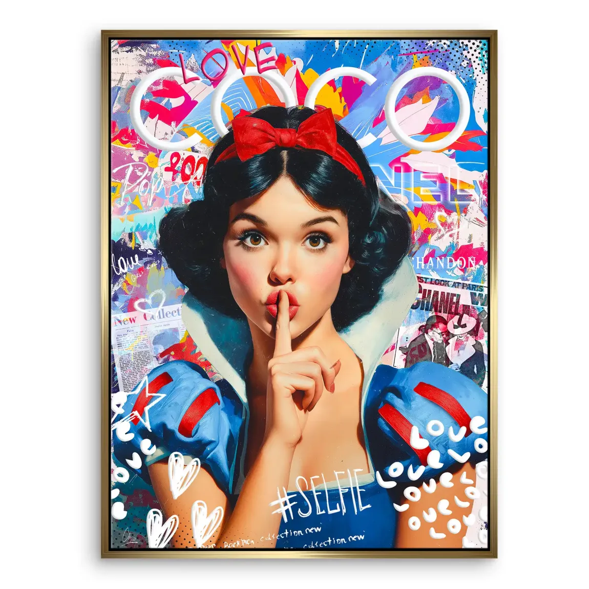 Schneewittchen Secret Pop Art Leinwand Bild