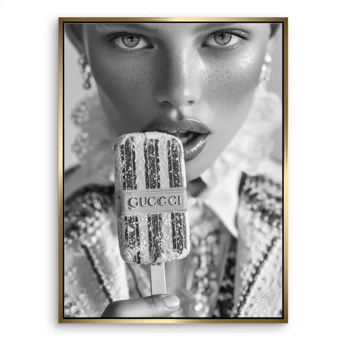 Gucci Ice Noir Leinwand Bild