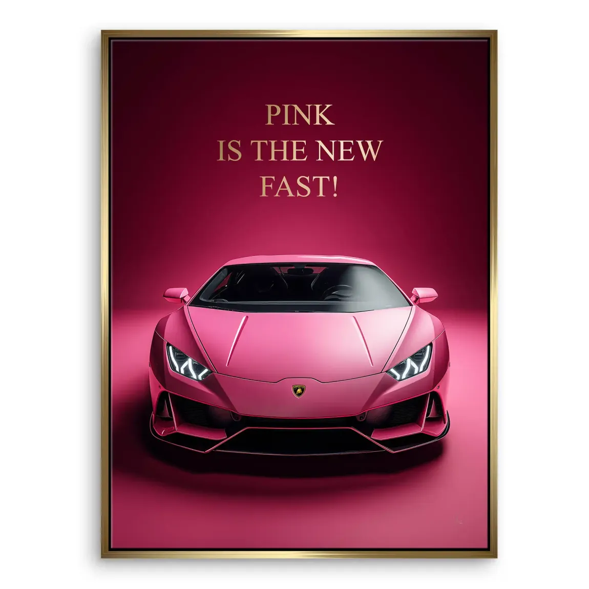 Pink Speed Lambo Leinwand Bild