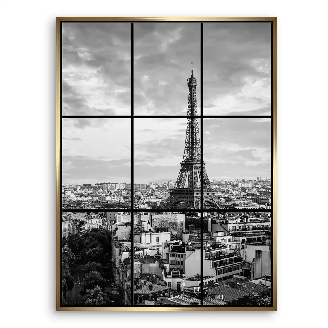 Eiffelturm über Paris Leinwand Bild