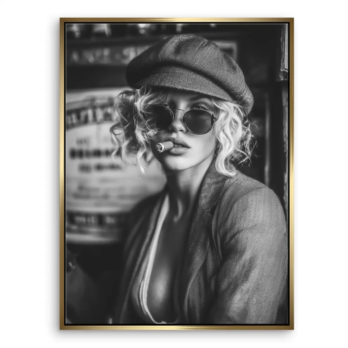 Smoked Confidence Noir Leinwand Bild